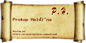 Prokop Heléna névjegykártya
